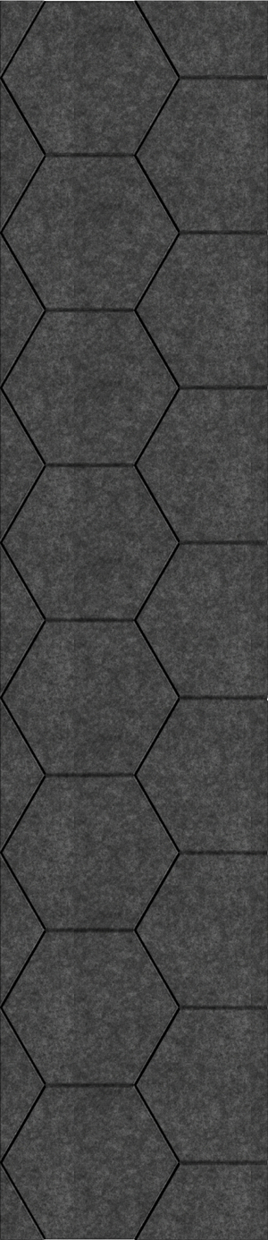 OPPIO Viltpaneel Donker Grijs - HEXAGON - 60x280 cm - Brandvertragend & Geluiddempend Akupanel-Nederland.nl