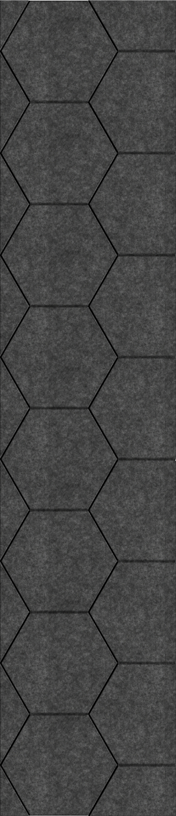 OPPIO Viltpaneel Donker Grijs - HEXAGON - 60x280 cm - Brandvertragend & Geluiddempend Akupanel-Nederland.nl