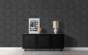 OPPIO Viltpaneel Donker Grijs - HEXAGON - 60x280 cm - Brandvertragend & Geluiddempend Akupanel-Nederland.nl