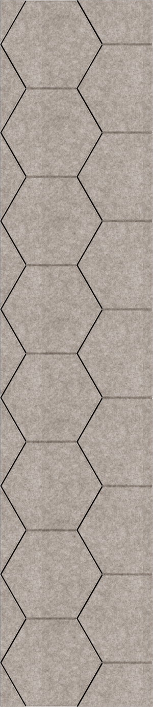 OPPIO Viltpaneel Beige - HEXAGON - 60x280 cm - Brandvertragend & Geluiddempend Akupanel-Nederland.nl