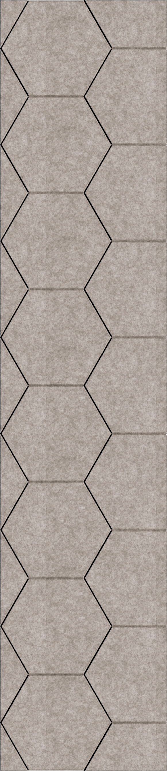 OPPIO Viltpaneel Beige - HEXAGON - 60x280 cm - Brandvertragend & Geluiddempend Akupanel-Nederland.nl