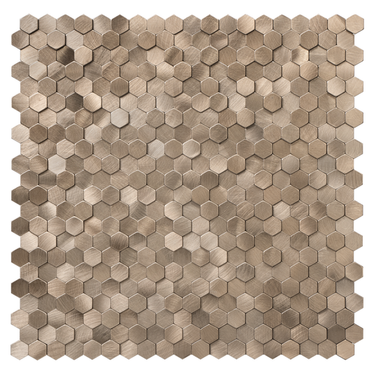 Oppio Geborsteld MINI Hexagon Bronce - Zelfklevend Mozaiek 308x298x4mm