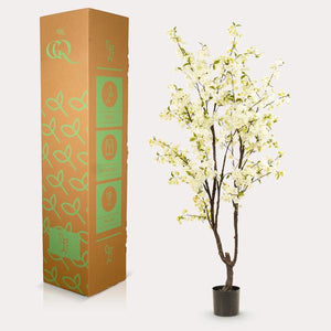 Kunstplant Kersenbloesem - Groot 210 cm - Prunus - Kunst Kersenbloesem - Wit Everspring