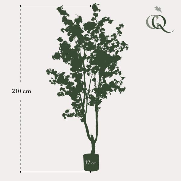 Kunstplant Kersenbloesem - Groot 210 cm - Prunus - Kunst Kersenbloesem - Wit Everspring