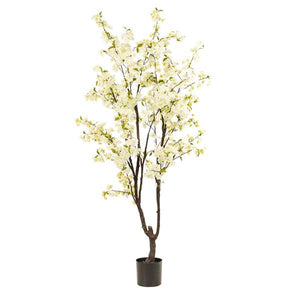 Kunstplant Kersenbloesem - Groot 210 cm - Prunus - Kunst Kersenbloesem - Wit Everspring